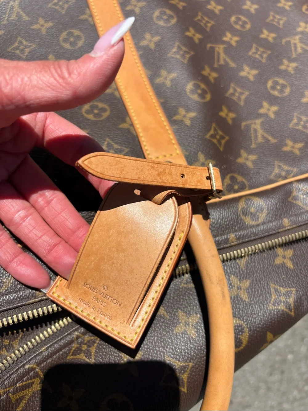 Louis Vuitton Monogram Canvas Travel Holdall with Vachetta Trim